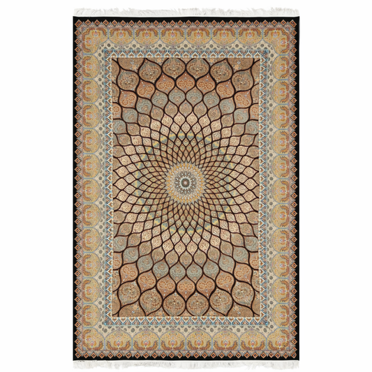 Intricate Mandala Medallion Traditional Persian Rug