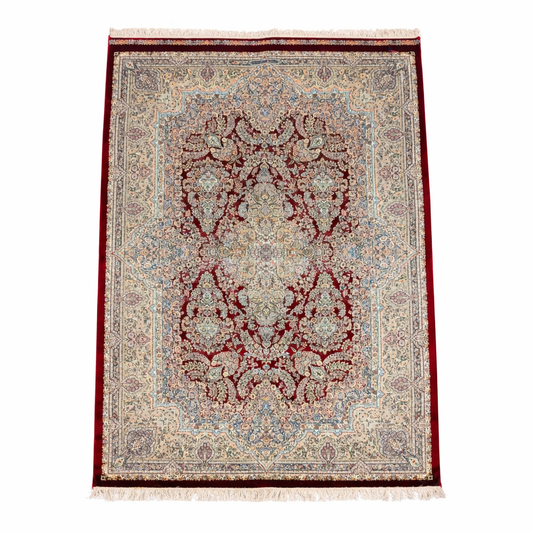 Vintage Medallion Crimson Persian Style Rug