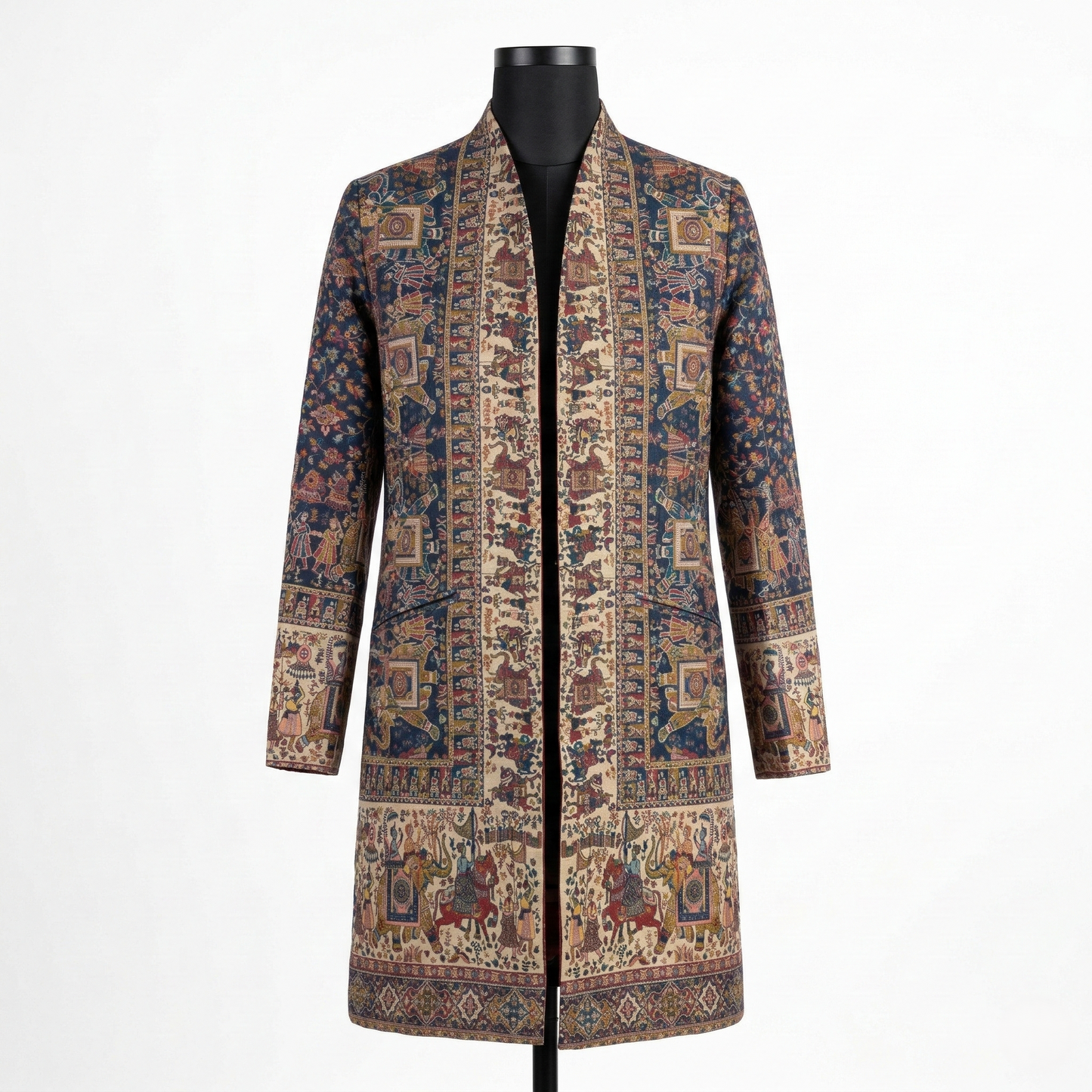 Equestrian Heritage Stand Collar Tapestry Coat