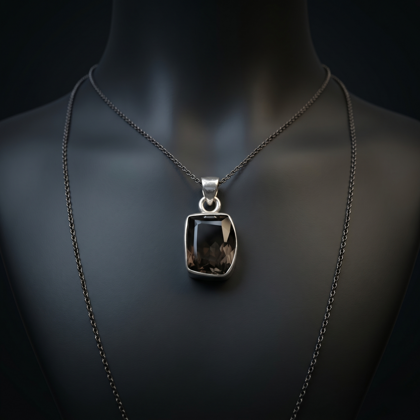 Sterling Silver Smoky Quartz Heritage Pendant
