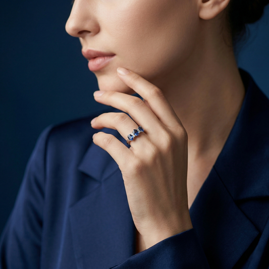 Three-Stone Sapphire Ring