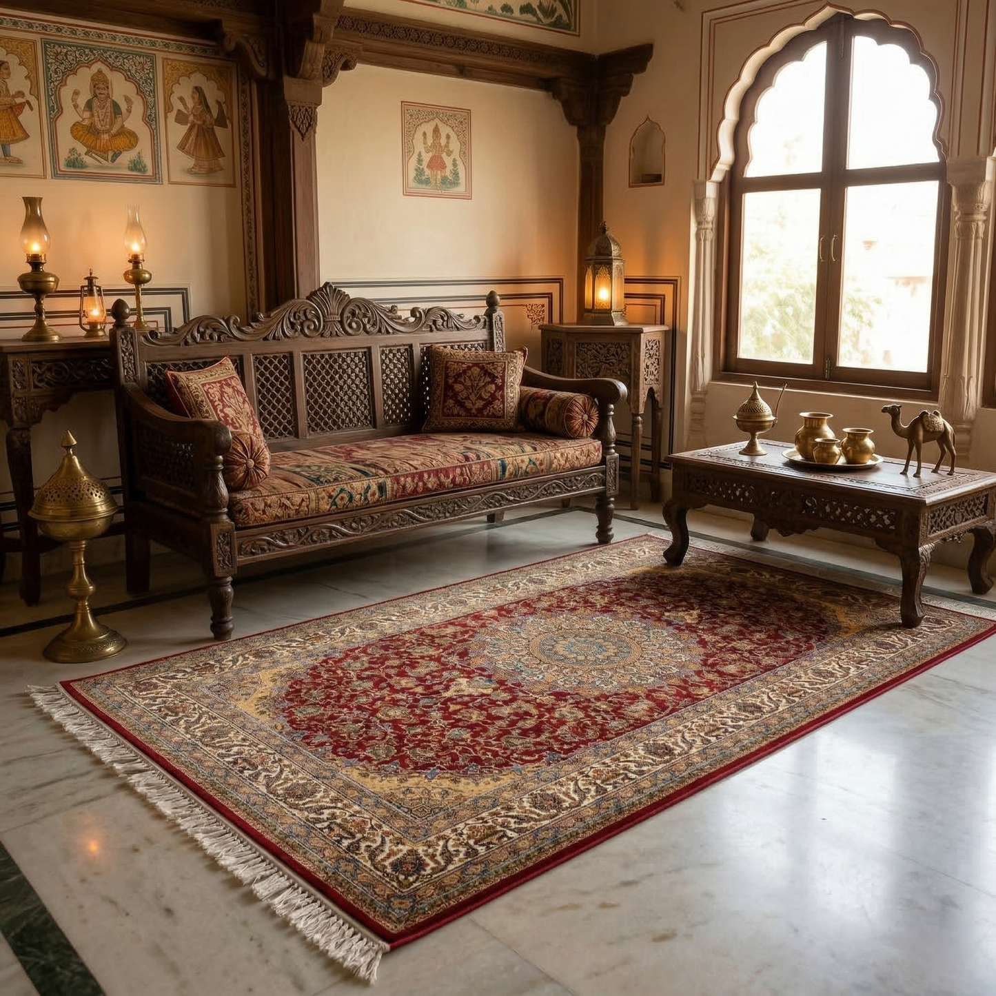 Royal Maroon Persian Heritage Silk Rug
