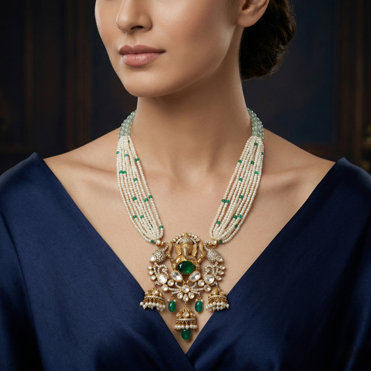The Divine Ganesha Heritage Pearl Mala