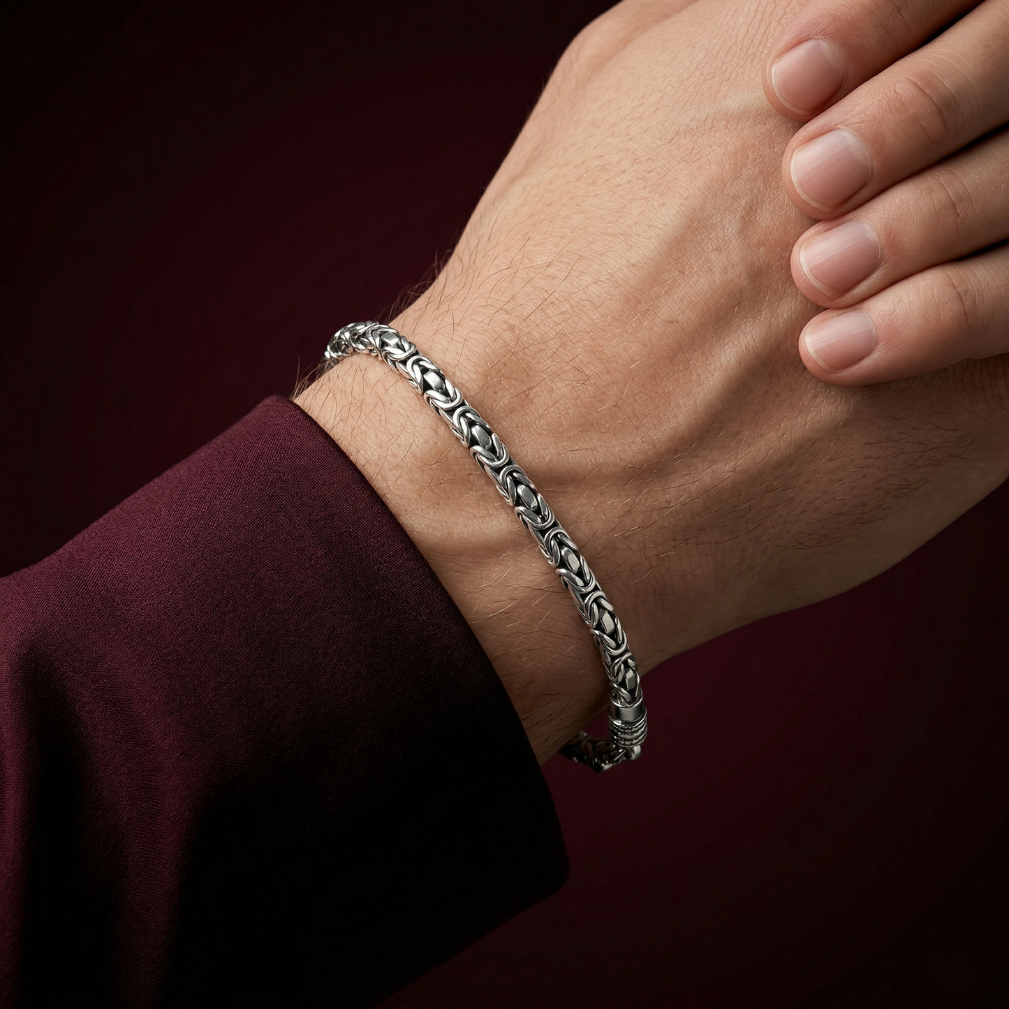 Royal Sterling Floral Link Bracelet