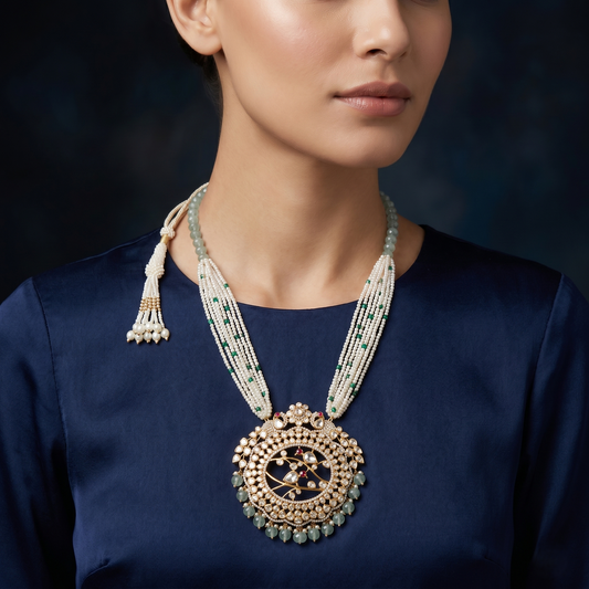 Elegant Multi-Strand Pearl and Gemstone Necklace