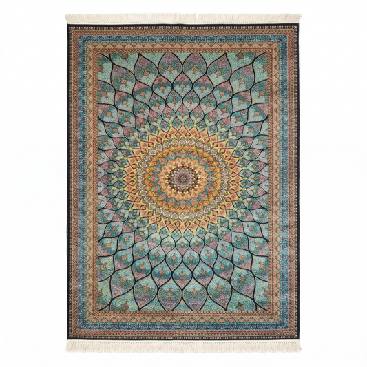 Intricate Mandala Medallion Persian Style Rug