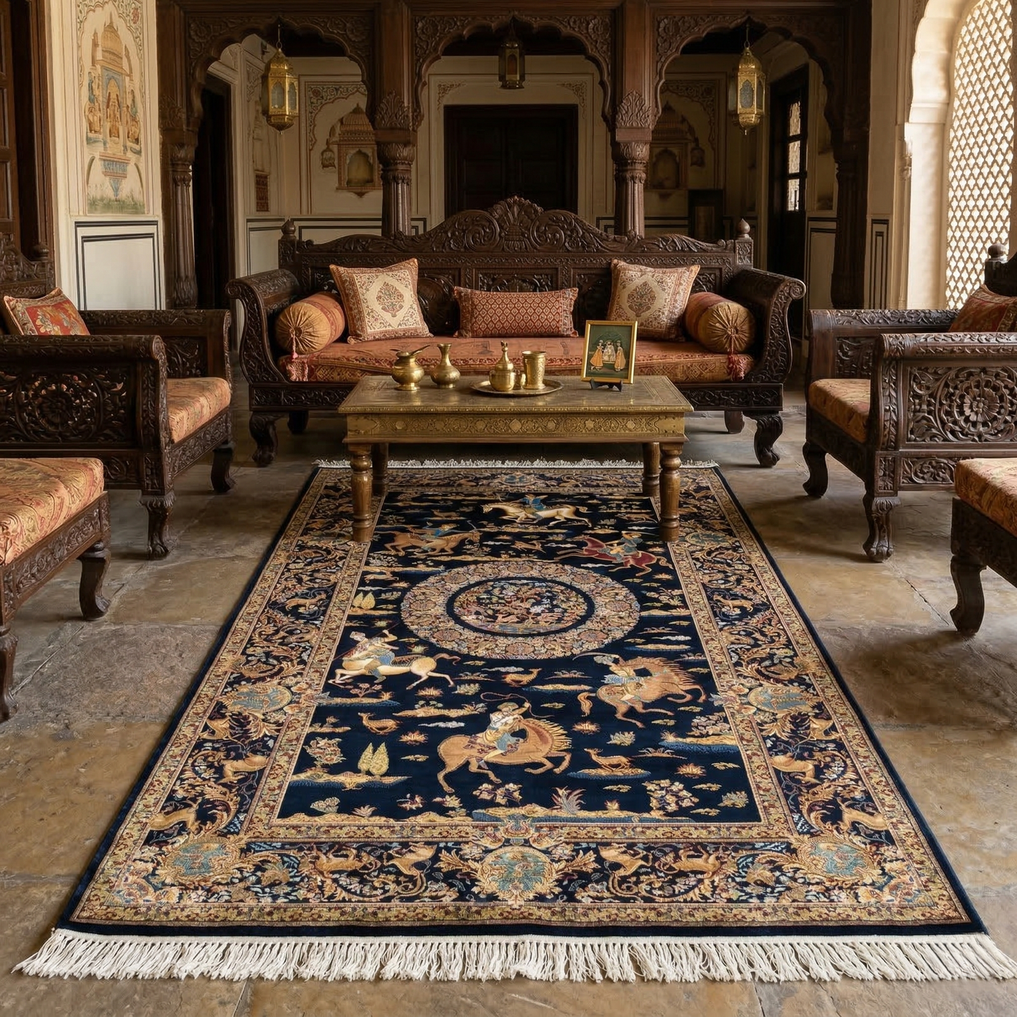 Imperial Heritage Silk-Inlay Persian Rug