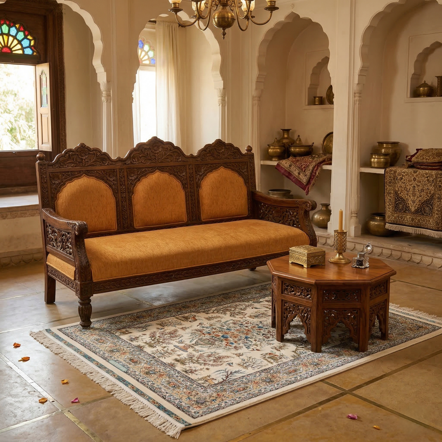 Hand Tufted Persian Garden Silk Rug