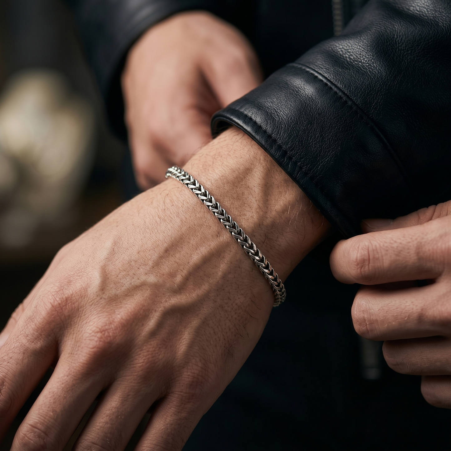 Intricate Franco Link Sterling Silver Bracelet