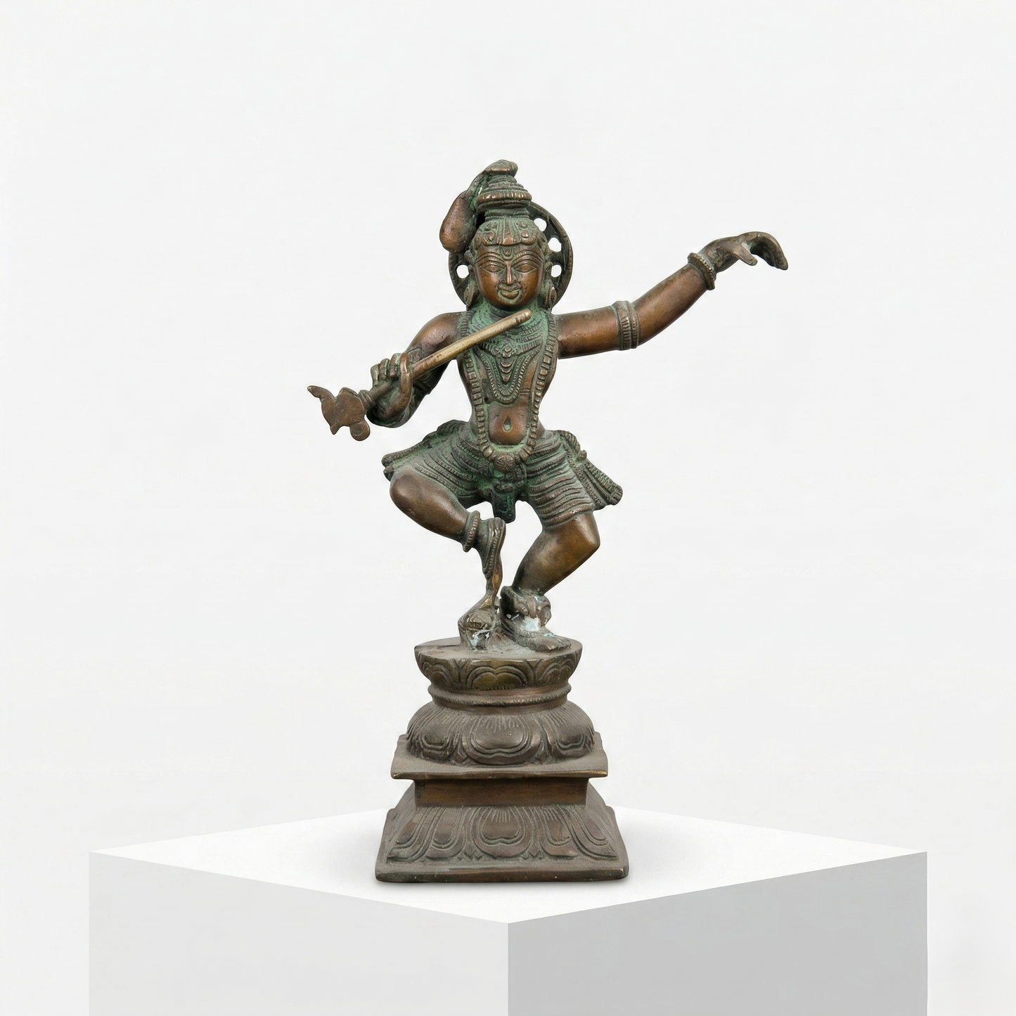 Dancing Krishna Brass Statue Heritage Art