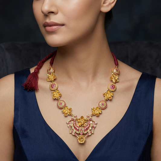 The Royal Chand Suraj Floral Choker