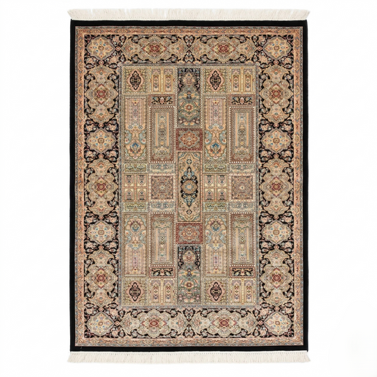 Hand Tufted Persian Motif Silk Rug