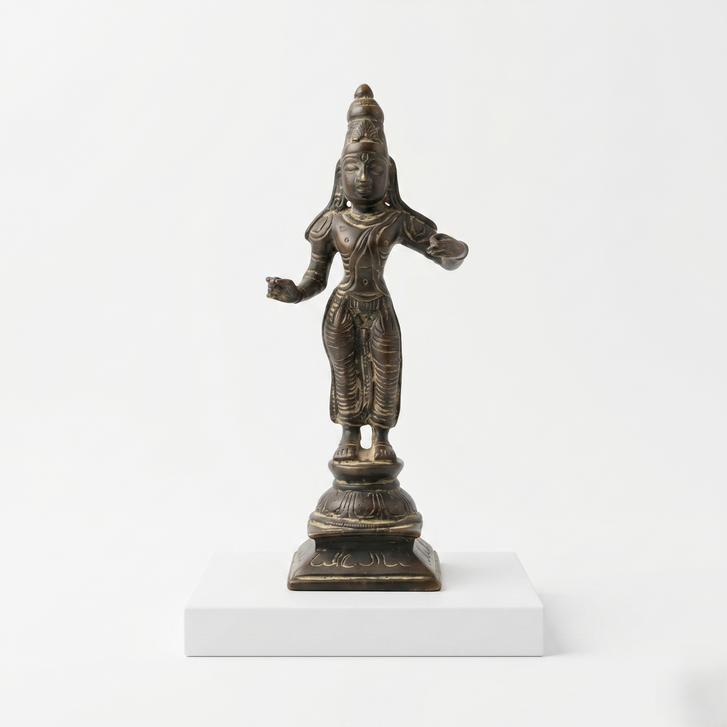 Antique-Finish Brass Heritage Devi Statue