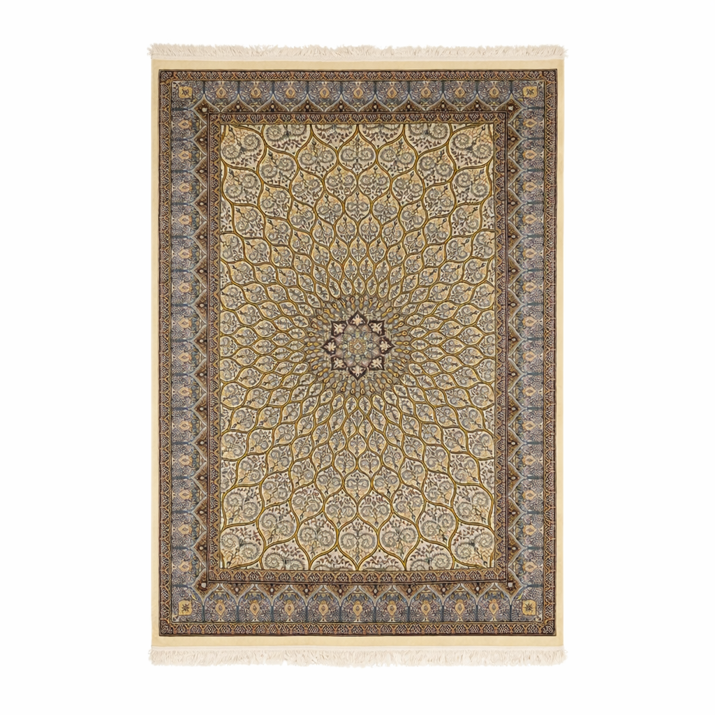 Royal Medallion Persian-Style Cream Rug