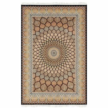 Intricate Mandala Medallion Traditional Persian Rug