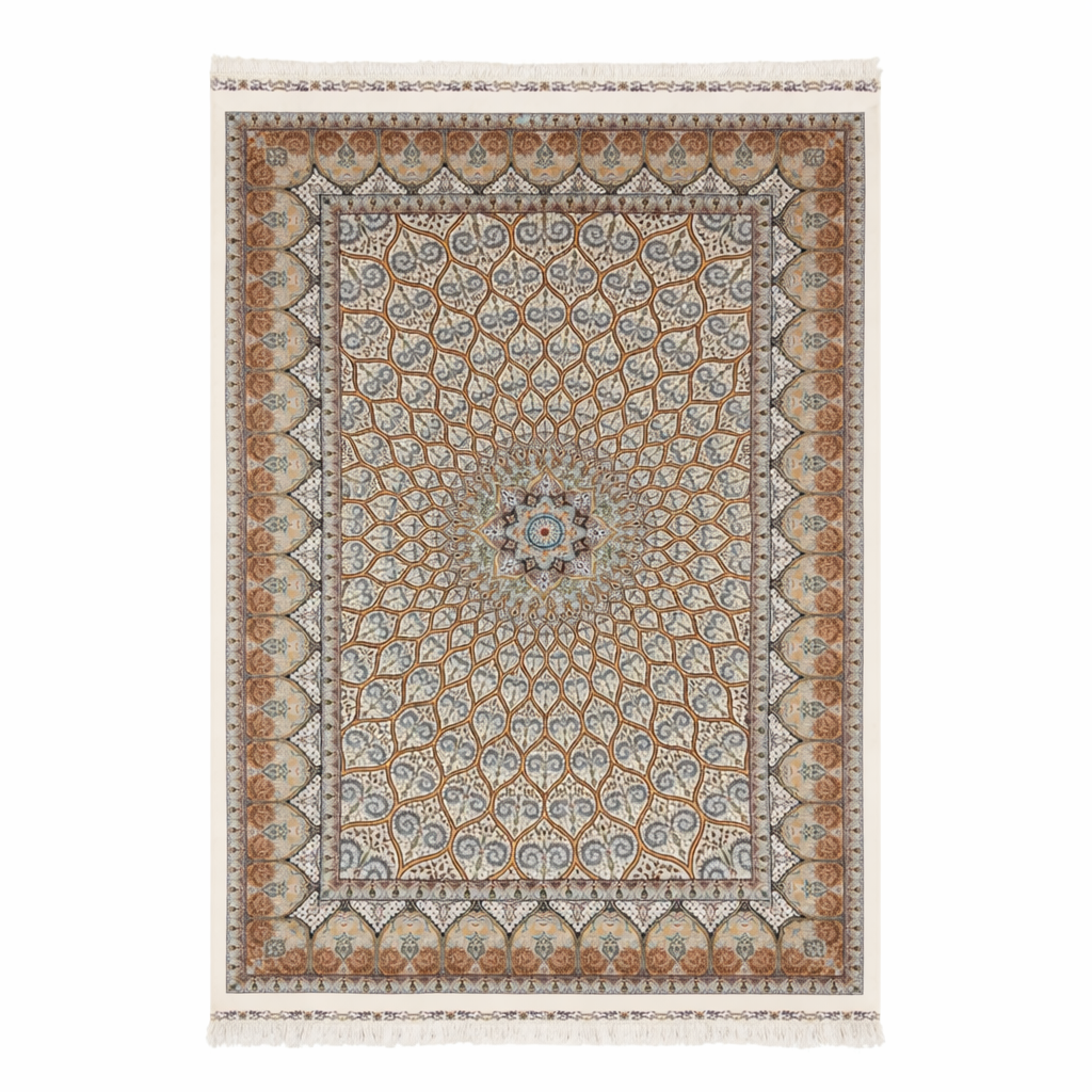 Royal Persian-Inspired Floral Medallion Rug