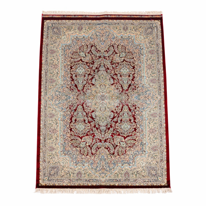 Vintage Medallion Crimson Persian Style Rug