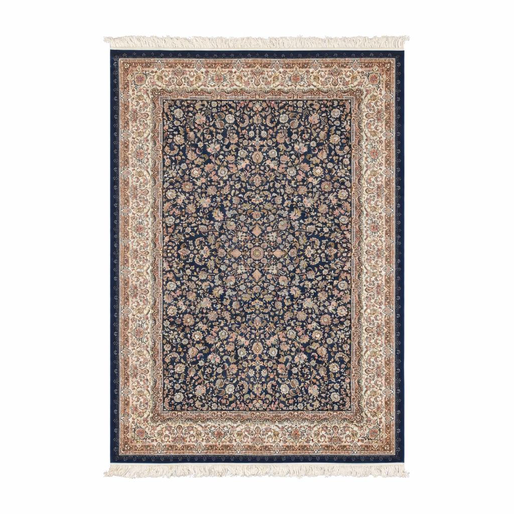 Traditional Midnight Floral Persian Style Rug