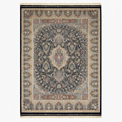 Traditional Royal Blue Medallion Persian Rug