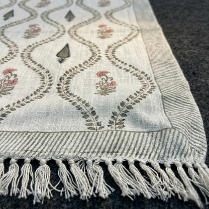 Sanganer Heritage Hand-Block Khadi Bedcover Set