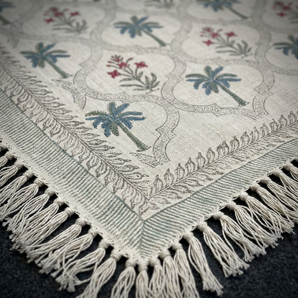 The Oasis Block Print Khadi Set