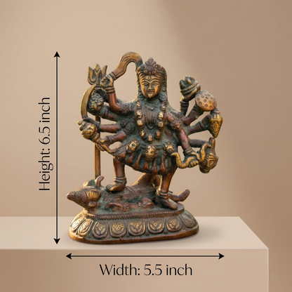 Antique Brass Maa Kali Statue