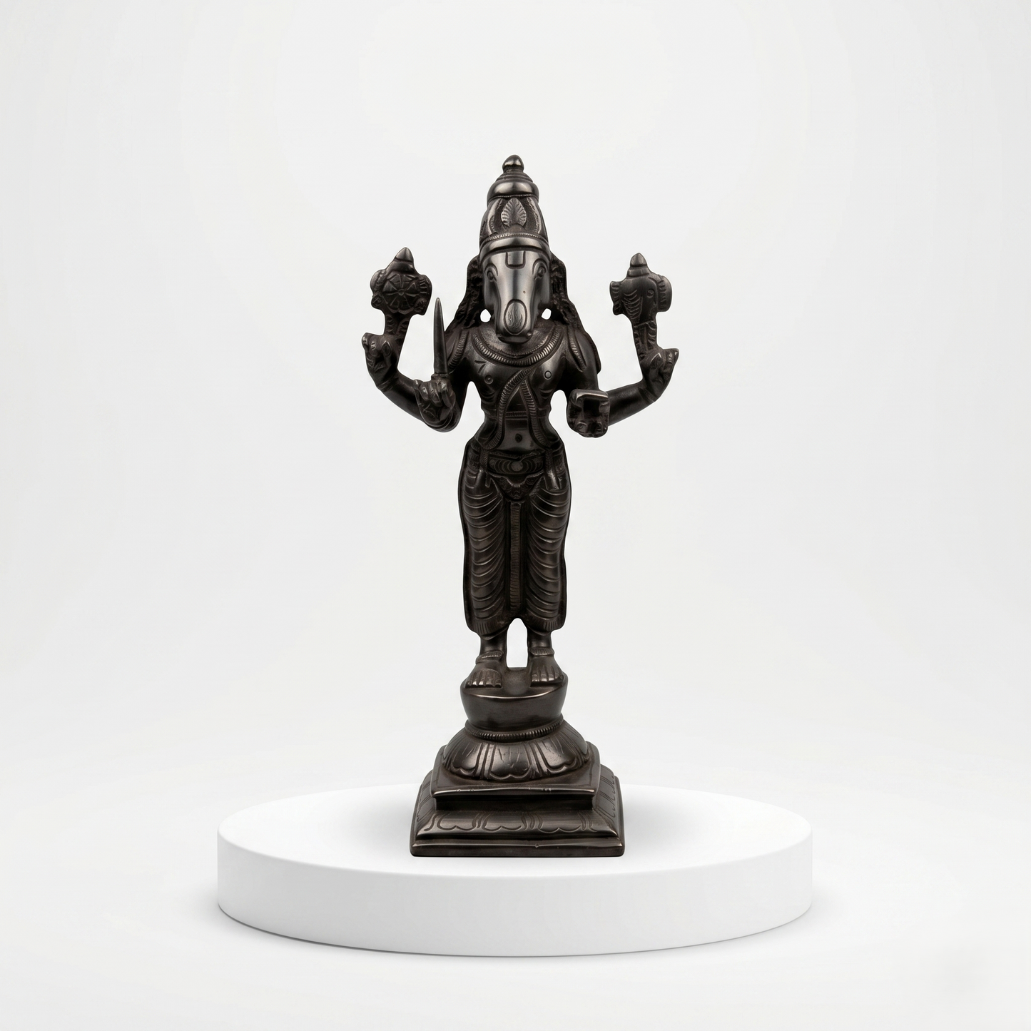 Handcrafted Antique Brass Lord Hayagriva Idol