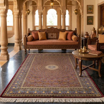 Royal Crimson Silk Touch Persian Rug