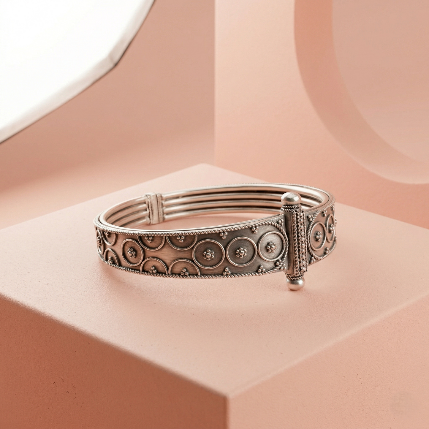 Antique Intricate Filigree 92.5 Silver Kada