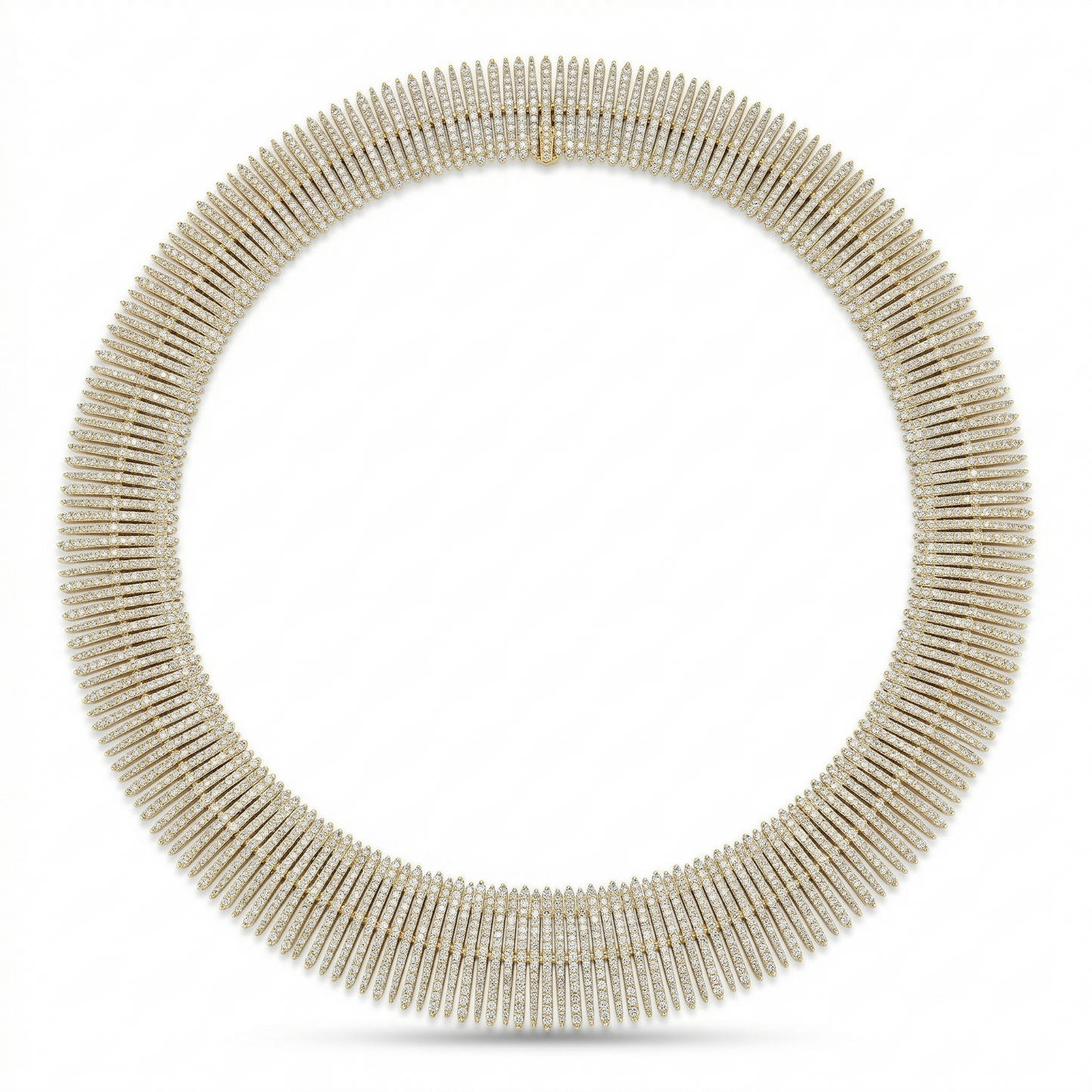 Radiant 18K Gold Sunburst Statement Necklace