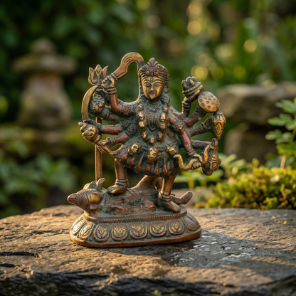 Antique Brass Maa Kali Statue