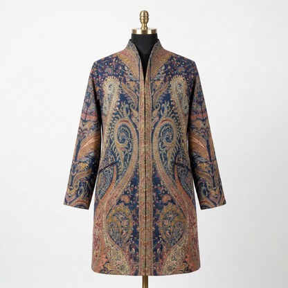 Imperial Tapestry High Neck Long coat