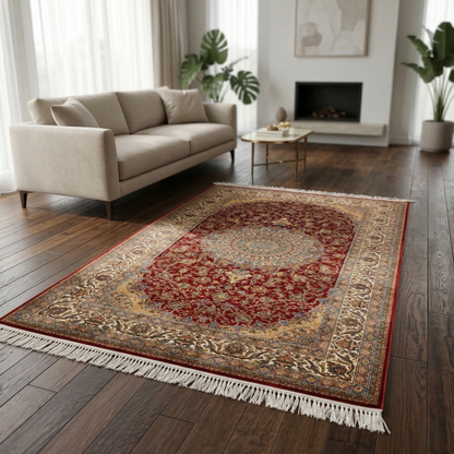 Royal Maroon Persian Heritage Silk Rug