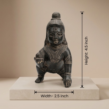 Handcrafted Brass Crawling Bal Krishna Idol