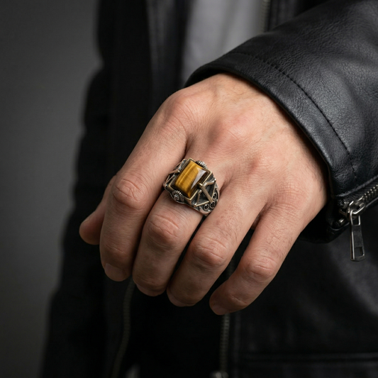 Artisan Archer Tiger’s Eye Silver Ring