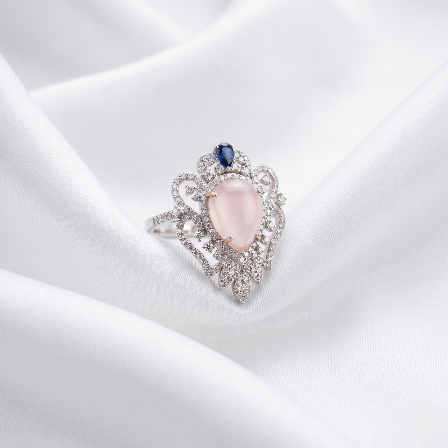 Vintage Regal Quartz Statement Gold Ring