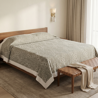 Luxury Geometric Simplicity Cotton Bedcover