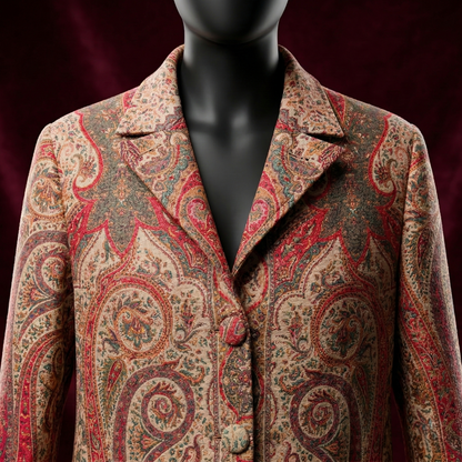 The Heritage Paisley Tailored Wool Coat