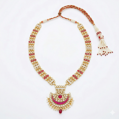 Royal Chandbali Heritage Silver Necklace Set