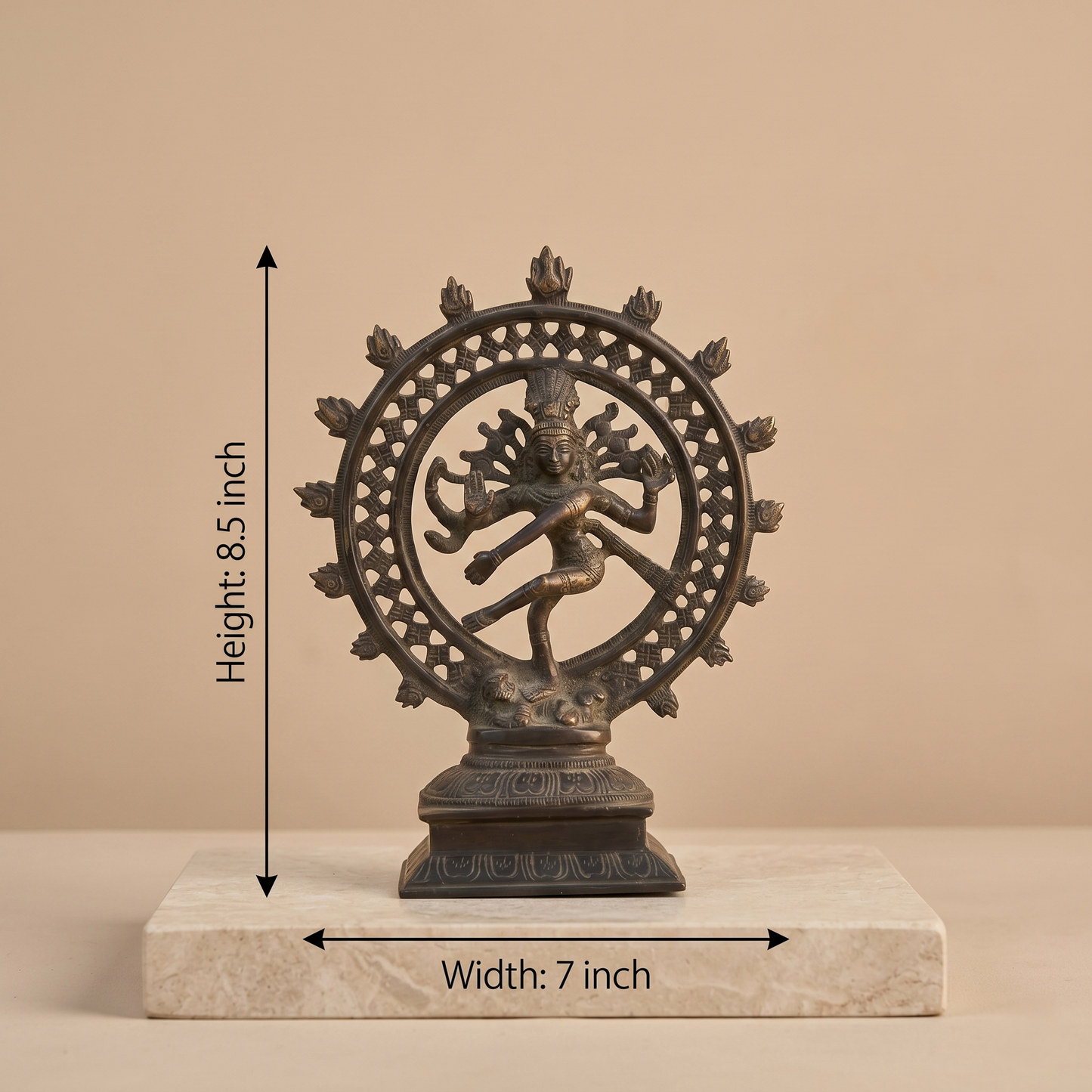Majestic Brass Shiva Nataraja Divine Sculpture