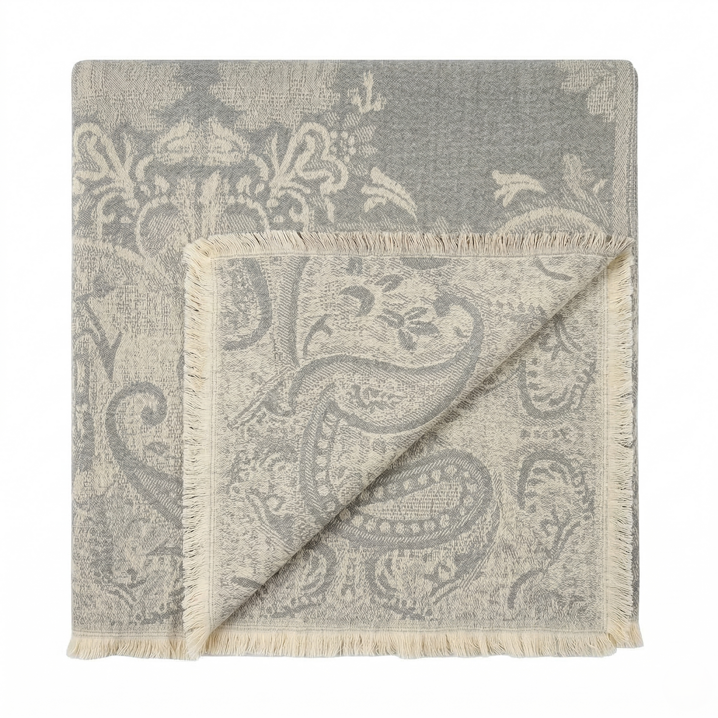 Elegant Paisley Jacquard Woolen Blanket