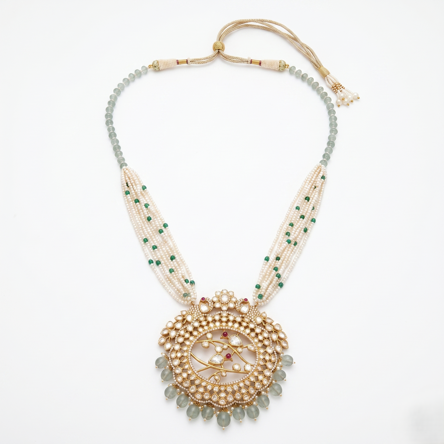 Elegant Multi-Strand Pearl and Gemstone Necklace