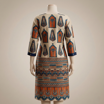 Boho Chic Printed in Jodhpur Blue Kurti