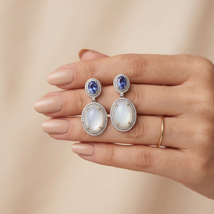 Elegant Victorian Blue & White Drops