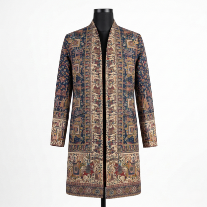 Equestrian Heritage Stand Collar Tapestry Coat