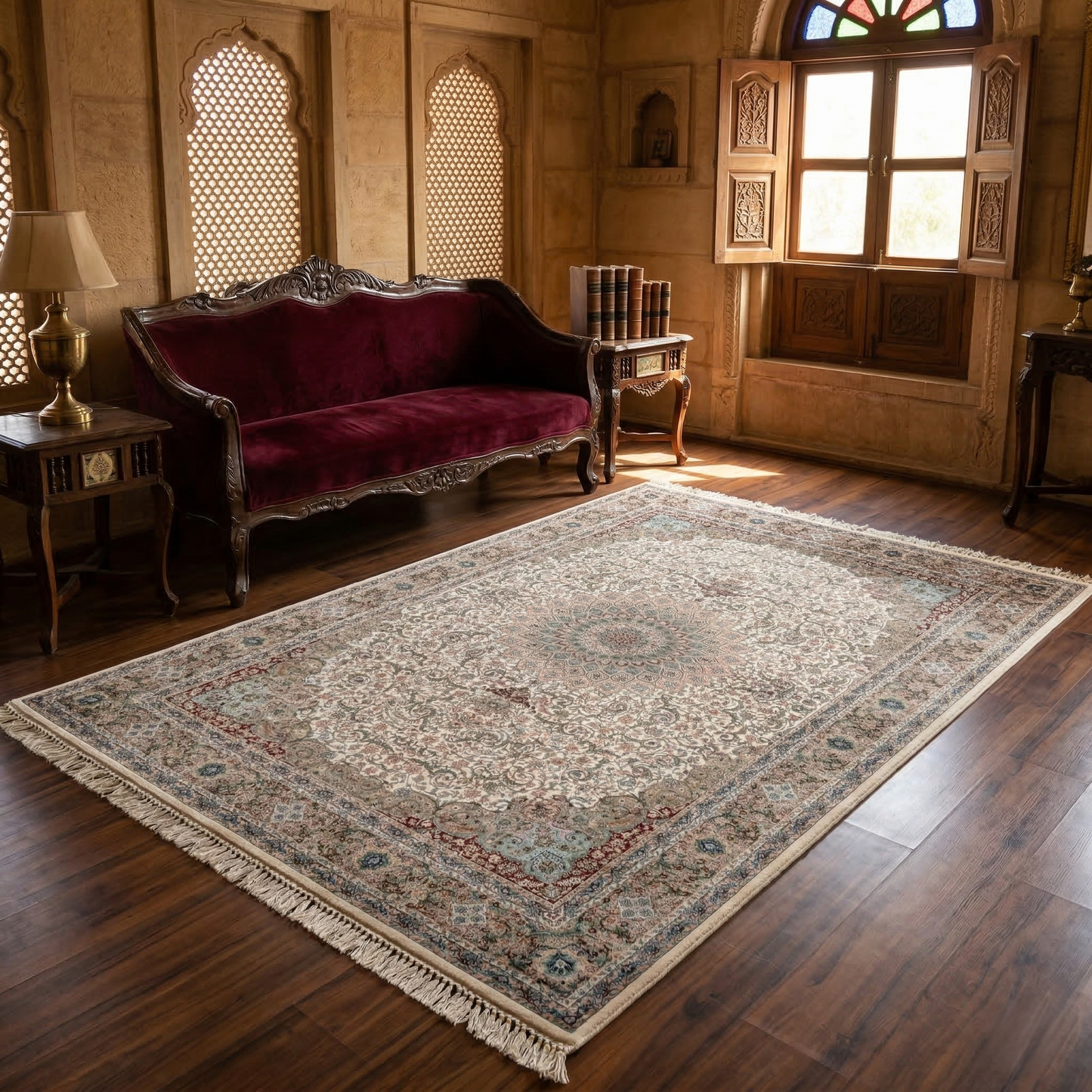 Elegant Medallion Traditional Oriental Area Rug