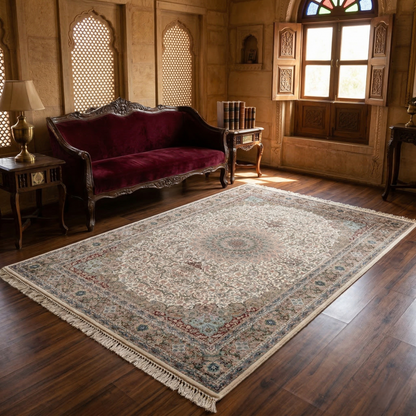 Elegant Medallion Traditional Oriental Area Rug