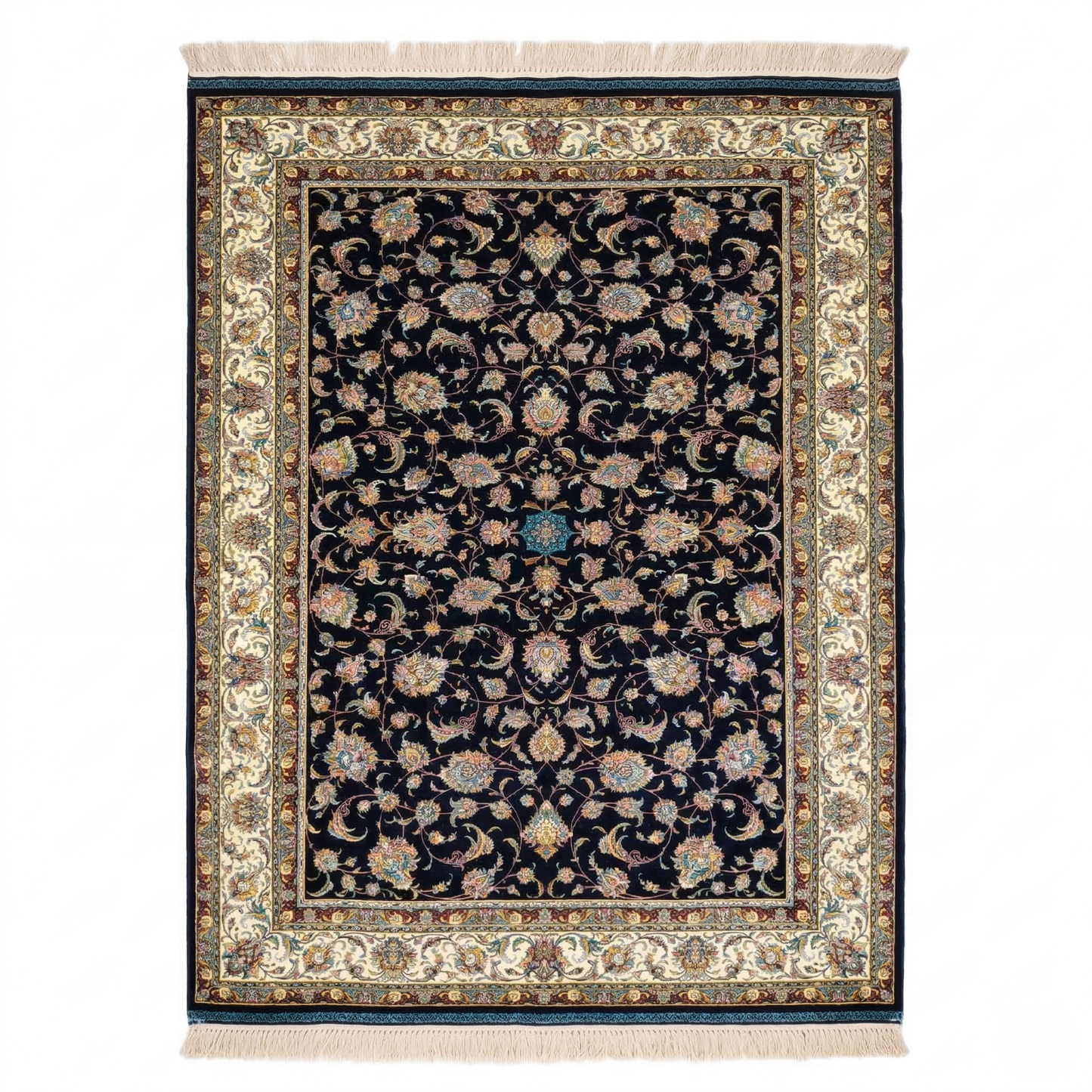 Midnight Floral Persian Style Area Rug