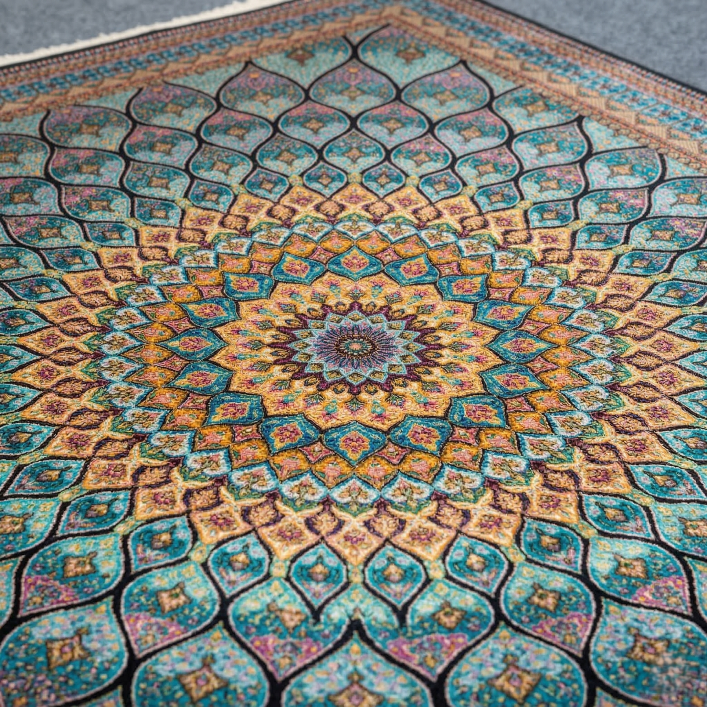 Intricate Mandala Medallion Persian Style Rug