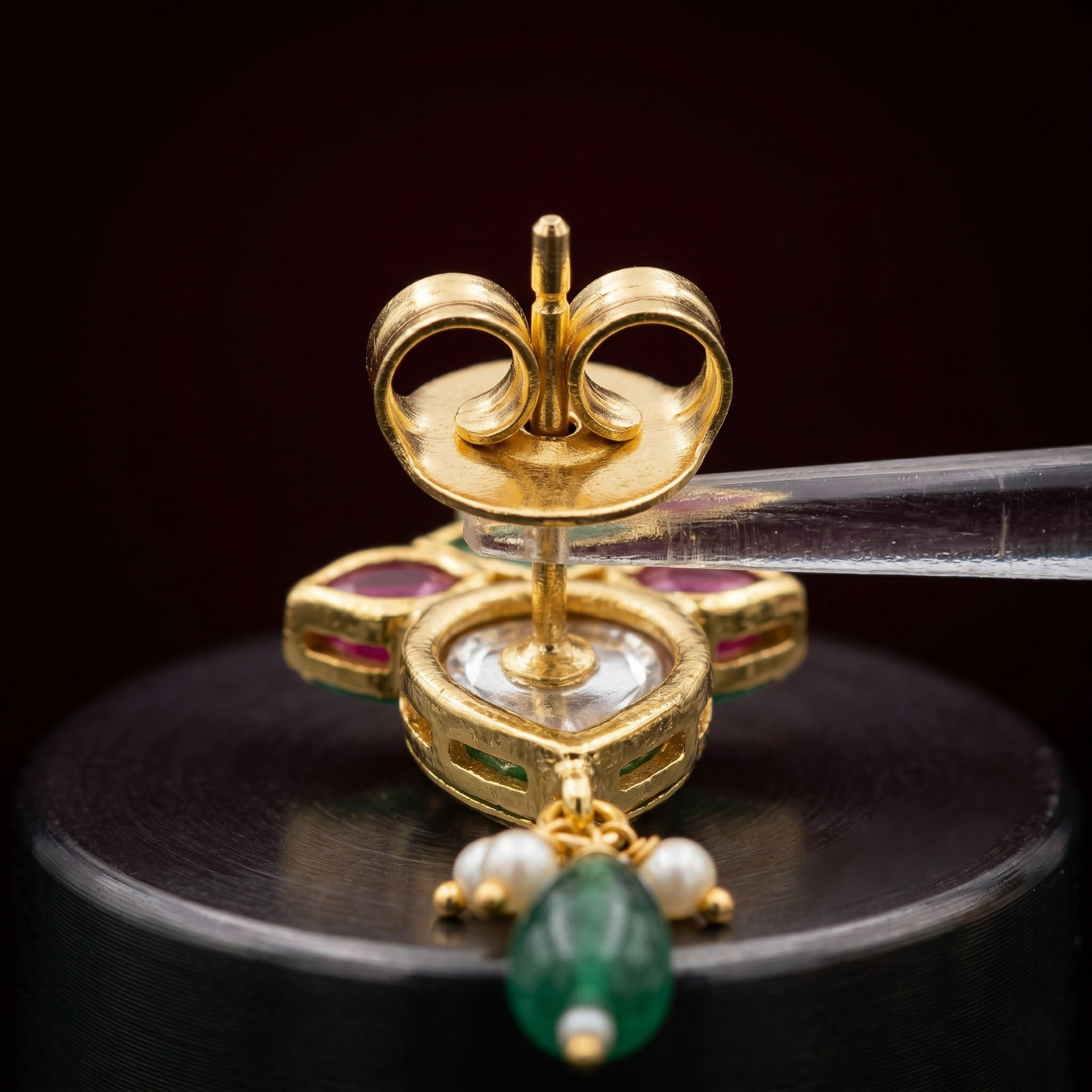 Heritage Gold Plated Silver Floral Drop Earrings